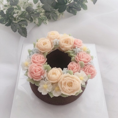 ALAヴィーガンしふぉんフラワケーキ