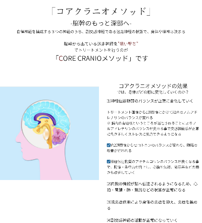  「 CORE CRANIO」HP