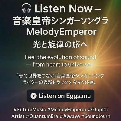 🎧 Listen Now – 音楽皇帝シンガーソングライター / MelodyEmperor | 光と旋律の旅へ