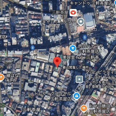 huge 三軒茶屋　Google Maps