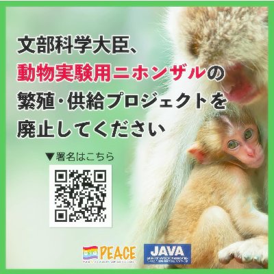 ②【オンライン署名】ナショナルバイオリソースプロジェクト「ニホンザル」による動物実験のためのサルの繁殖・供給の廃止を求めます  