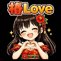 椿ちゃんスタンプ発売中❣️