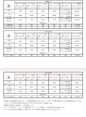 料金表