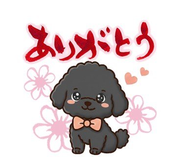 毎日使える♡筆文字トイプードル40種
