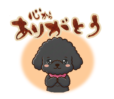 気持ち丁寧に♡筆文字トイプードル