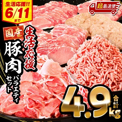 大容量！豚肉バラエティセット4.9kg