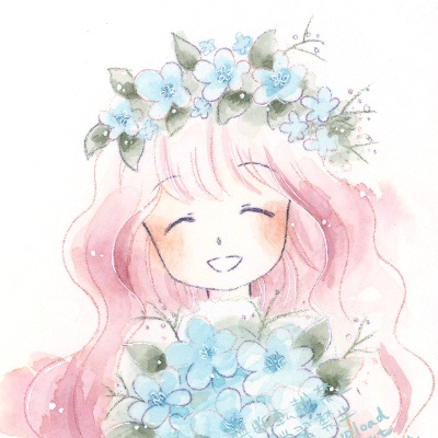 水彩絵とデジタル絵